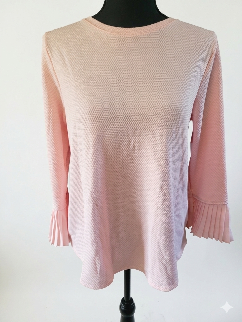 ELLE Pale Pink Waffle Knit Tee